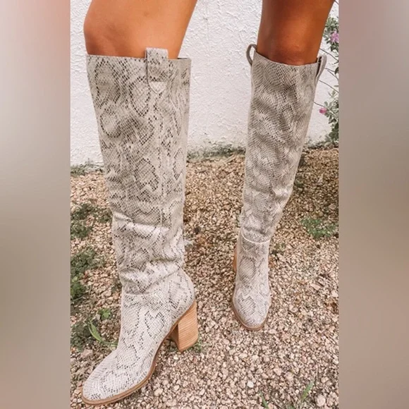 Saint Knee High Boots ( snake print) - Picture 3 of 3